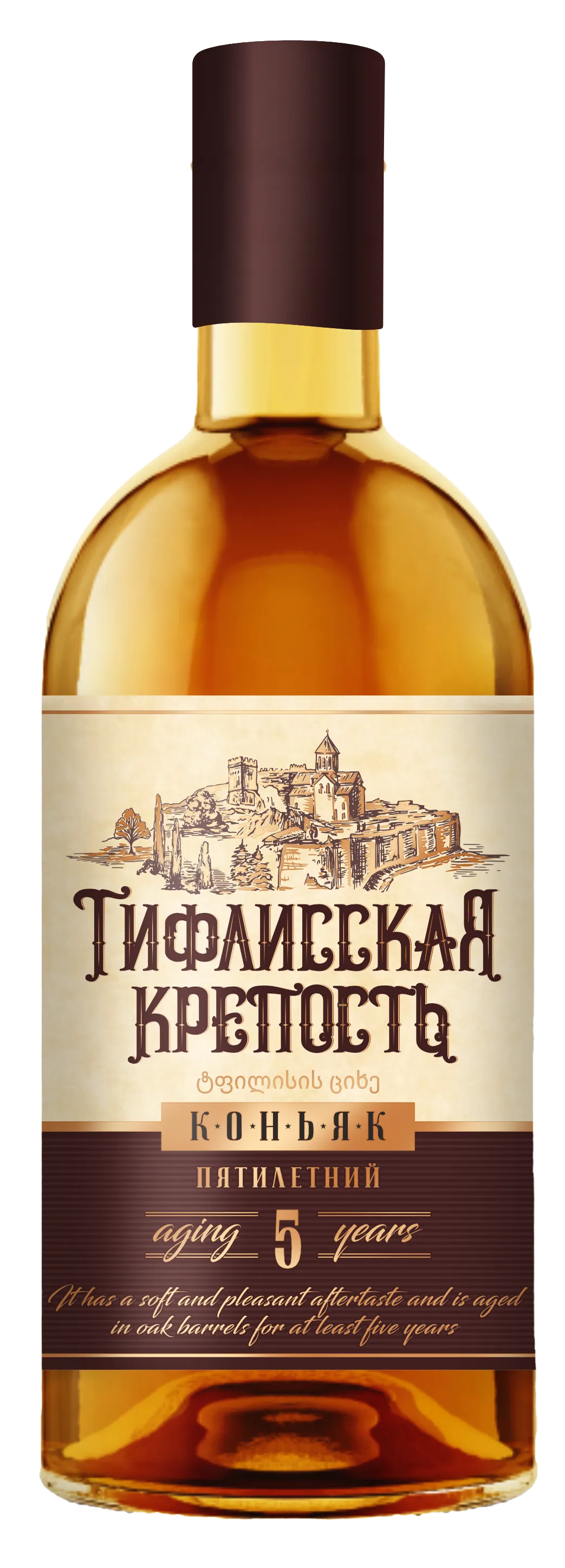 Коньяк пятилетний "Тифлисская крепость" Коньяк пятилетний "Тифлисская крепость"